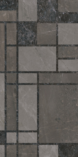 фото KMD3STA130BR Марсель микс тёмный глянцевый обрезной 60x119,5x0,9 декор КЕРАМА МАРАЦЦИ