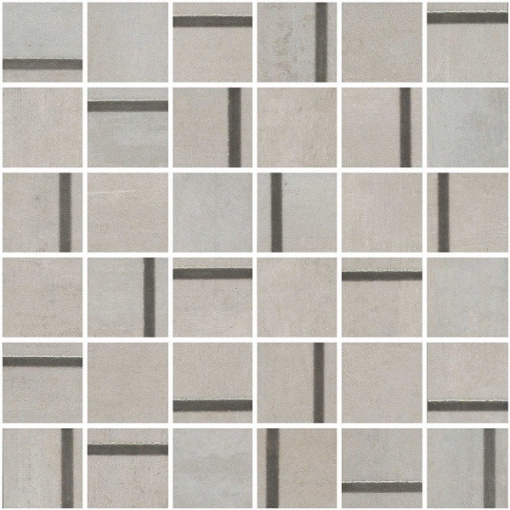 фото MM13130 Гварди 1 мозаичный серый светлый матовый обрезной 30x30x0,9 декор КЕРАМА МАРАЦЦИ