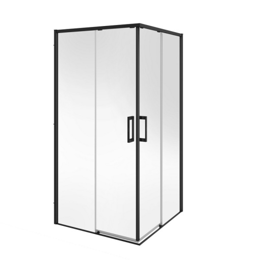 LN.100.SSD.BLK.M Душевой уголок Lindo/Линдо, раздв. с функц. soft close/плав. отк. и зак., квадр.,100х100х195, черный КЕРАМА МАРАЦЦИ фото LN.100.SSD.BLK.M Душевой уголок Lindo/Линдо, раздв. с функц. soft close/плав. отк. и зак., квадр.,100х100х195, черный КЕРАМА МАРАЦЦИ