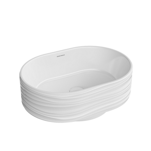 фото SA.wb.50/WHT Раковина ARTBASIN Sabbia/АртБэйзин Саббья накладная 50, белая глянцевая КЕРАМА МАРАЦЦИ