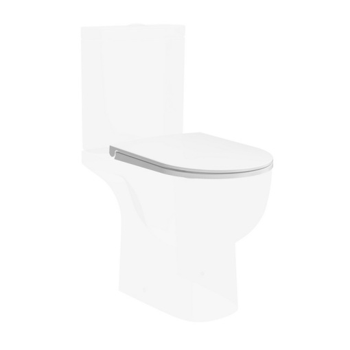 фото BG.Pro.seat.01/WHT Сиденье Buongiorno Pro/Бонджорно Про для унитаза, белое глянцевое КЕРАМА МАРАЦЦИ
