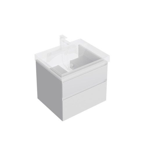 фото CUB.60.2/WHT.M Тумба Cubo/Кубо подвесная с ящиками 60, белая матовая КЕРАМА МАРАЦЦИ