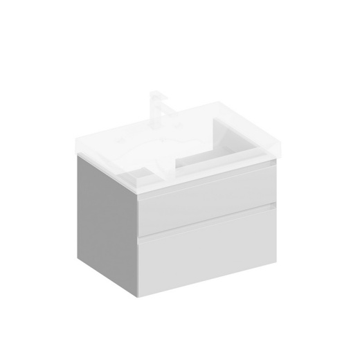 фото CUB.70.2/WHT.M Тумба Cubo/Кубо подвесная с ящиками 70, белая матовая КЕРАМА МАРАЦЦИ