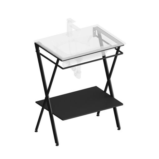 фото PIA.N.65/BLK Металлическая структура Piano Next/Пиано Некст напольная 65, черная матовая КЕРАМА МАРАЦЦИ