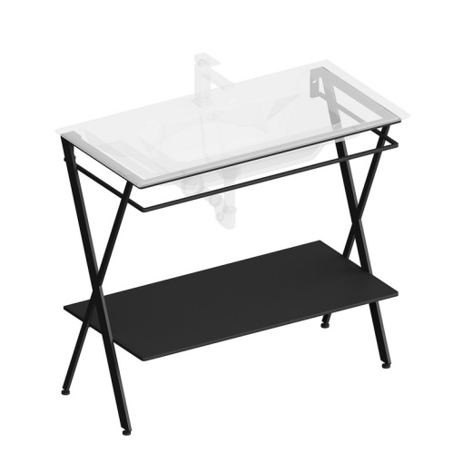 фото PIA.N.95/BLK Металлическая структура Piano Next/Пиано Некст напольная 95, черная матовая КЕРАМА МАРАЦЦИ