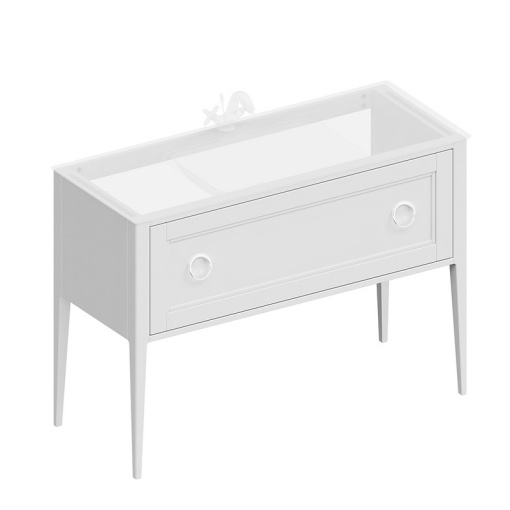 фото PL.CN.120.1/WHT.M Тумба Plaza Classic Neo/Плаза Классик Нео напольная 1 ящик 120, белая матовая КЕРАМА МАРАЦЦИ