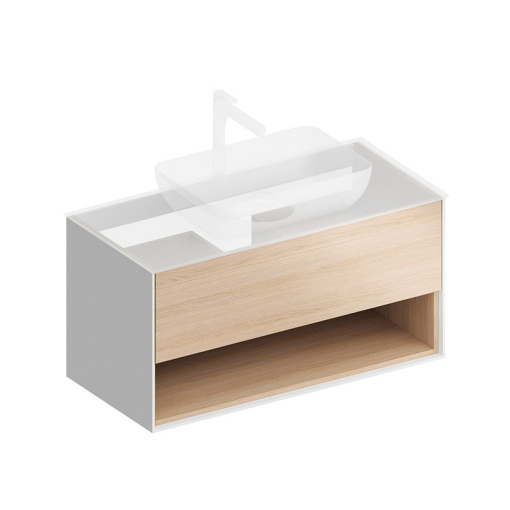 PLB.M.100.1/OAK.V Тумба Plaza Modern/Плаза Модерн подвесная 100 дуб виченца 1 ящик + полка КЕРАМА МАРАЦЦИ фото PLB.M.100.1/OAK.V Тумба Plaza Modern/Плаза Модерн подвесная 100 дуб виченца 1 ящик + полка КЕРАМА МАРАЦЦИ