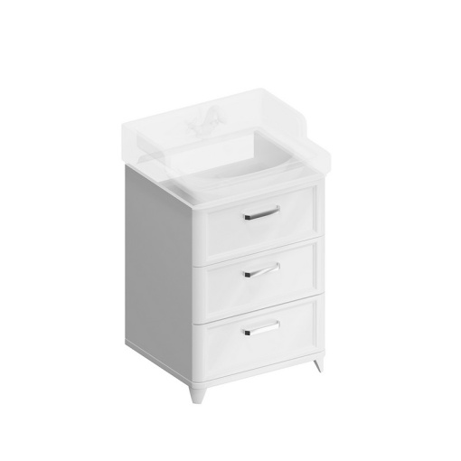 PO.M.60.3/WHT Тумба Pompei/Помпеи напольная с 3 ящиками 60, белая глянцевая КЕРАМА МАРАЦЦИ фото PO.M.60.3/WHT Тумба Pompei/Помпеи напольная с 3 ящиками 60, белая глянцевая КЕРАМА МАРАЦЦИ