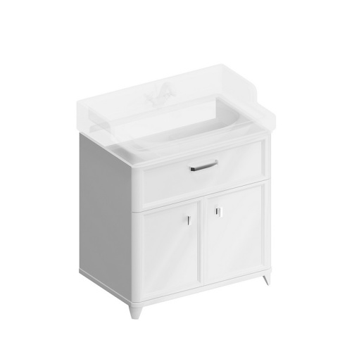 PO.M.80.1/WHT Тумба Pompei/Помпеи напольная с ящиком и дверцами 80, белая глянцевая КЕРАМА МАРАЦЦИ фото PO.M.80.1/WHT Тумба Pompei/Помпеи напольная с ящиком и дверцами 80, белая глянцевая КЕРАМА МАРАЦЦИ