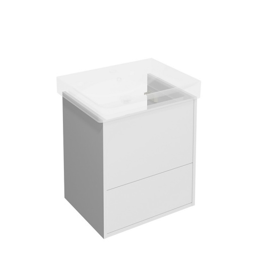 PRO.55.2/WHT.M Тумба Pro/Про подвесная 2 ящика 55, белая матовая КЕРАМА МАРАЦЦИ фото PRO.55.2/WHT.M Тумба Pro/Про подвесная 2 ящика 55, белая матовая КЕРАМА МАРАЦЦИ