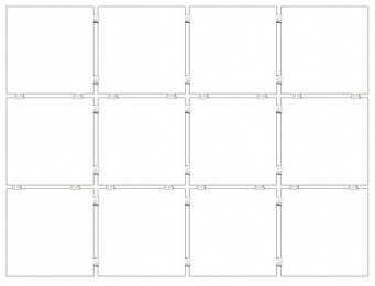 Фото 1230H Конфетти белый, полотно 29,8х39,8 из 12 частей 9,8х9,8 керамический гранит КЕРАМА МАРАЦЦИ