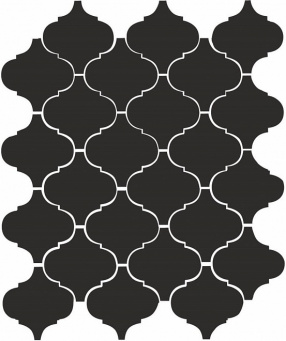 Фото 65001 Арабески глянцевый черный 26*30 керамическая плитка КЕРАМА МАРАЦЦИ
