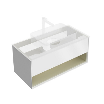 KMPMCb100MSg1 Тумба Plaza Modern/Плаза Модерн подвесная 100, push, 1 ящик, подсветка, белая матовая+шалфей КЕРАМА МАРАЦЦИ фото KMPMCb100MSg1 Тумба Plaza Modern/Плаза Модерн подвесная 100, push, 1 ящик, подсветка, белая матовая+шалфей КЕРАМА МАРАЦЦИ