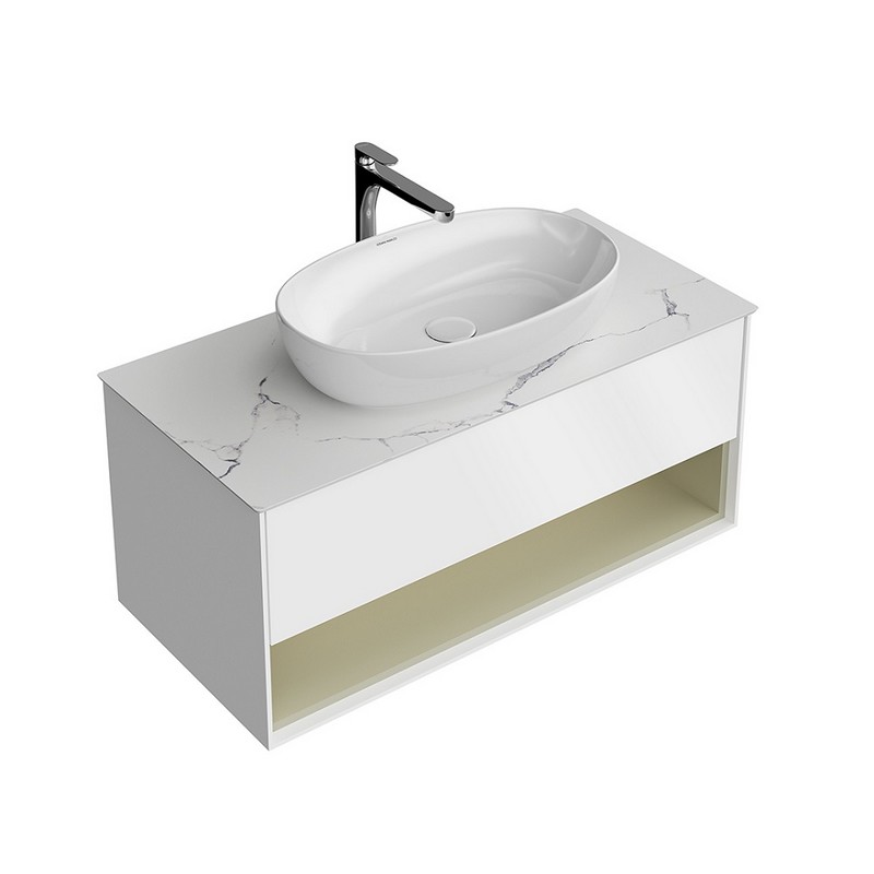 KMPMCb100MSg1 Тумба Plaza Modern/Плаза Модерн подвесная 100, push, 1 ящик, подсветка, белая матовая+шалфей КЕРАМА МАРАЦЦИ фото KMPMCb100MSg1 Тумба Plaza Modern/Плаза Модерн подвесная 100, push, 1 ящик, подсветка, белая матовая+шалфей КЕРАМА МАРАЦЦИ
