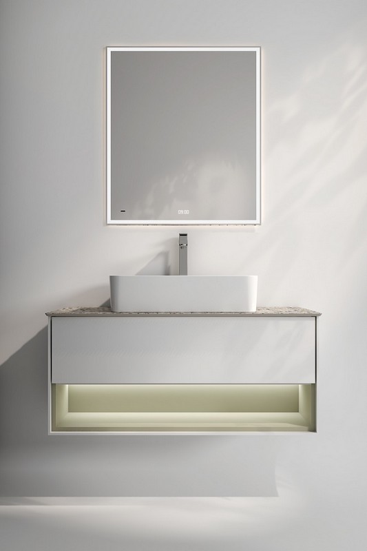 KMPMCb100MSg1 Тумба Plaza Modern/Плаза Модерн подвесная 100, push, 1 ящик, подсветка, белая матовая+шалфей КЕРАМА МАРАЦЦИ фото KMPMCb100MSg1 Тумба Plaza Modern/Плаза Модерн подвесная 100, push, 1 ящик, подсветка, белая матовая+шалфей КЕРАМА МАРАЦЦИ