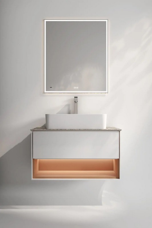 KMPMCb80MSh1 Тумба PLAZA Modern подвесная 80, push, 1 ящик, подсветка, белая матовая+сахара КЕРАМА МАРАЦЦИ фото KMPMCb80MSh1 Тумба PLAZA Modern подвесная 80, push, 1 ящик, подсветка, белая матовая+сахара КЕРАМА МАРАЦЦИ