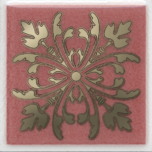 фото HGD/C252/5246 Клемансо розовый 4.9*4.9 керамическая вставка КЕРАМА МАРАЦЦИ