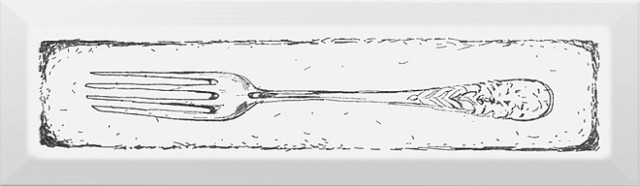 фото NT/B26/9001 Fork черный 8.5*28.5 декор КЕРАМА МАРАЦЦИ