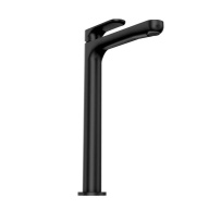 фото Смеситель для раковины OLE однорычажный высокий без донного клапана, матовый черный КЕРАМА МАРАЦЦИ