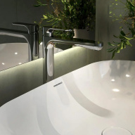 фото Смеситель для раковины OLE однорычажный высокий без донного клапана, хром глянец КЕРАМА МАРАЦЦИ