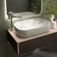 фото Смеситель для раковины OLE однорычажный высокий без донного клапана, хром глянец КЕРАМА МАРАЦЦИ