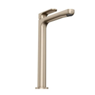 фото Смеситель для раковины OLE однорычажный высокий без донного клапана, золотой атласный КЕРАМА МАРАЦЦИ