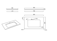 Столешница для полувстраиваемых раковин Про Чементо 80, серый светлый натуральный КЕРАМА МАРАЦЦИ фото Столешница для полувстраиваемых раковин Про Чементо 80, серый светлый натуральный КЕРАМА МАРАЦЦИ
