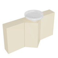 фото KMCACb45MBt0 Тумба-модуль Caravan/Караван хранение без боковин, подвесная 45, push/пуш, сливочная матовая КЕРАМА МАРАЦЦИ