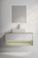 KMPMCb100MSg1 Тумба Plaza Modern/Плаза Модерн подвесная 100, push, 1 ящик, подсветка, белая матовая+шалфей КЕРАМА МАРАЦЦИ фото KMPMCb100MSg1 Тумба Plaza Modern/Плаза Модерн подвесная 100, push, 1 ящик, подсветка, белая матовая+шалфей КЕРАМА МАРАЦЦИ