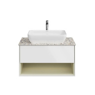 KMPMCb80MSg1 Тумба PLAZA Modern подвесная 80, push, 1 ящик, подсветка, белая матовая+шалфей КЕРАМА МАРАЦЦИ фото KMPMCb80MSg1 Тумба PLAZA Modern подвесная 80, push, 1 ящик, подсветка, белая матовая+шалфей КЕРАМА МАРАЦЦИ