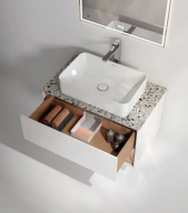 KMPMCb80MSh1 Тумба PLAZA Modern подвесная 80, push, 1 ящик, подсветка, белая матовая+сахара КЕРАМА МАРАЦЦИ фото KMPMCb80MSh1 Тумба PLAZA Modern подвесная 80, push, 1 ящик, подсветка, белая матовая+сахара КЕРАМА МАРАЦЦИ