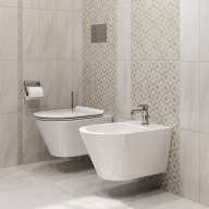 фото KMPMWc53GWh2 Унитаз Plaza Modern/Плаза Модерн подвесной безободковый, с крепежом, белый глянцевый КЕРАМА МАРАЦЦИ