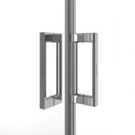 фото LN.100.SSD.CR Душевой уголок Lindo/Линдо, разд. с функц. soft close/плав. откр. и закр., квадр., 100х100х195, хром КЕРАМА МАРАЦЦИ