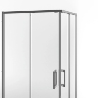 фото LN.100.SSD.CR Душевой уголок Lindo/Линдо, разд. с функц. soft close/плав. откр. и закр., квадр., 100х100х195, хром КЕРАМА МАРАЦЦИ