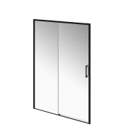 фото LN.140.SD.BLK.M Душевая дверь LINDO, раздвижная с функцией soft close, 140х195, матовый черный КЕРАМА МАРАЦЦИ