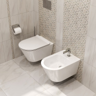 фото PLMR.wc.02 Унитаз Plaza Modern/Плаза Модерн подвесной безободковый, белый глянцевый КЕРАМА МАРАЦЦИ