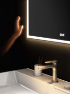 фото TE.mi.70 Зеркало TECNO c LED 70 с подсветкой, с функцией антизапотевание, белое глянцевое КЕРАМА МАРАЦЦИ