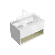 KMPMCb80MSg1 Тумба PLAZA Modern подвесная 80, push, 1 ящик, подсветка, белая матовая+шалфей КЕРАМА МАРАЦЦИ фото KMPMCb80MSg1 Тумба PLAZA Modern подвесная 80, push, 1 ящик, подсветка, белая матовая+шалфей КЕРАМА МАРАЦЦИ